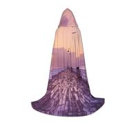 Liulannq The Mumbai Filmcity Tours - Capa colorida unisex con capucha, disfraz de bruja del diablo, accesorios de bata de Halloween, disfraces de rendimiento