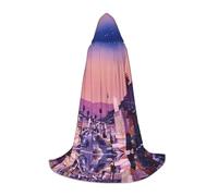 Liulannq The Old Hollywood - Capa colorida unisex con capucha, disfraz de bruja del diablo, accesorios de bata, disfraces de actuación