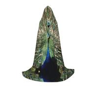 Liulannq The Peacock - Capa colorida unisex con capucha, disfraz de bruja del diablo, accesorios de bata, disfraces de actuación