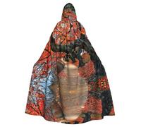 Liulannq Tree In The Fall - Capa unisex con capucha para Halloween, disfraz de Navidad, disfraz de bruja vampiro para adultos, accesorios exquisitos.