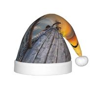 Liulannq Wild Goose By The Bridge Gorro de Navidad de felpa colorido para niños, adecuado para todo tipo de ropa, accesorios de rendimiento, incluye un sombrero.