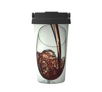 Liulannq Wine and Cups - Taza abierta con un solo botón, protección del medio ambiente y salud, acero inoxidable, portátil, conservación del calor y conservación del frío, se utiliza para viajar con