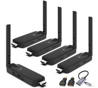 LIULANZ Kit Extensor inalámbrico HDMI 4 y transmisor USB-C, Plug & Play de 165 pies, portátil 2.4G/5G, expansión simultánea inalámbrica para múltiples Pantallas, Desde Laptop y cámara hasta