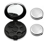 LIULINY 2 Piezas Portamonedas, Monedas Monedero Euro con Espejo, Portamonedas Euro Soporte, Dispensador de Monedas con 7 Compartimentos, para Hombres y Mujeres, Restaurante, Viajes, Taxi (Plateado)