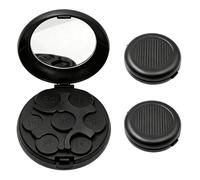LIULINY 2 Piezas Portamonedas, Monedas Monedero Euro con Espejo, Portamonedas Euro Soporte, Dispensador de Monedas con 7 Compartimentos, para Hombres y Mujeres, Restaurante, Viajes, Taxi, Bar (Negro)