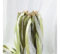 LIULINY 30 Piezas Varitas de Boda, Reutilizable Varitas de Boda Cinta con Campanas, para Fiestas Cumpleaños Vacaciones Celebraciones Navidad (Verde）