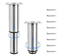 Liuliushun 2 PcsPatas para Muebles Regulables, 120-180 mm Patas Regulables para Muebles, Pies Niveladores Ajustables, pPatas de Armario, Patas Nivelador para Mesa Sillas Sofá Escritorios Cama Pies