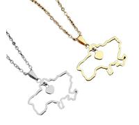 Liumarvexia 2 collares de mapa de la bandera de Ucrania, collar decorativo de ciudades ucranianas, collares novedosos con colgante de joyería, unisex, cadena de suéter para mujeres y hombres, 50cm