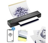 LIUMATE H1 Termocopiadora Tattoo Bluetooth, Impresora Térmica Inalámbrica con 10 Hojas Papel de Transferencia, Impresora de Tatuaje Compatible con Teléfono Tablet PC para Artistas y Principiantes