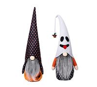 Liummrcy 2 Piezas de Bruja gnomos lujosas Decoraciones de Halloween, Sombrero Fantasma Sueco tomte Elfo muñeca decoración de Halloween Adornos para Fiestas caseras, Decoraciones
