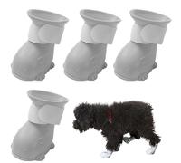 Liummrcy Accesorios de Ropa de Gato, Zapatos de Mascotas 4pcs Botas de Lluvia de Perros Impermeables Goma Botas de Lluvia de Gato sin desliz