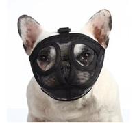Liummrcy Collares de Perros, Bulldog francés hocico de Malla Transpirable hocico Corto hocico de Perros hocico Suave mascarilla de Perros para Evitar Comer Masticar para Perros pequeños y Grandes