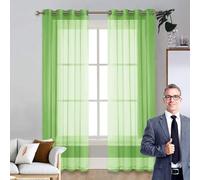 LIUNADM Cortinas Dormitorio con Ojales 200 x 260 cm Polyester Vertical para Oscurecer La Habitación Cortinas Ventana Cocina Cortinas Translúcidas para Ventanas Habitación Dormitorio, Verde