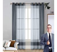 LIUNADM Cortinas Térmicas Aislantes 250 x 180 cm Polyester Vertical para Oscurecer La Habitación Habitacion Cortinas Termicas Aislantes Frio y Calor para Dormitorio, Comedor, Cocina, Gris