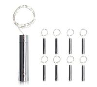 LIUNIAN Luces de botellas Luces de hadas Paquete de 8 pilas de 20 LED Cable de corcho estrellado Luz de botella de vino para botella DIY, Fiesta, Jardín, Dormitorio, Boda (Luz fría)
