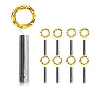 LIUNIAN Luces de botellas Luces de hadas Paquete de 8 pilas de 20 LED Cable de corcho estrellado Luz de botella de vino para botella DIY, Fiesta, Jardín, Dormitorio, Boda (Luz calida)