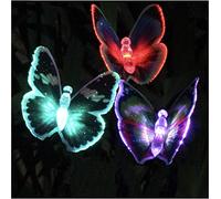 LIUNIAN Luces solares de jardín Mariposa al aire libre LED Luces solares de hadas Paisaje a prueba de agua multicolor para jardín, patio, patio trasero, decoración de balcón