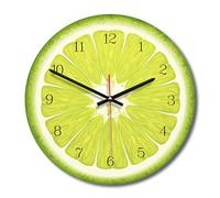 LIUNIAN Reloj de Pared con Patrón de Madera de Cal, Colores Variados, Funciona con Pilas, Sin Tictac para Sala de Estar, Cocina y Decoración