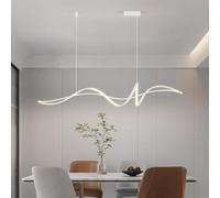 LIUNJHUY Lámpara Colgante en Espiral LED Regulable Lámpara de Aluminio Negra Moderna para Cocina Comedor Sala de Estar Lámpara Colgante Blanca de 140 cm Accesorio de Techo Elegante. Interesting