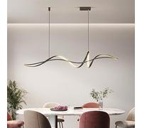 LIUNJHUY Lámpara Colgante en Espiral LED Regulable Lámpara de Aluminio Negra Moderna para Isla de Cocina Comedor y Sala de Estar Accesorio de Techo Colgante de 140 cm Interesting