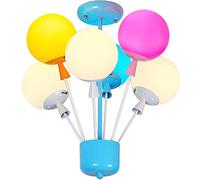 LIUNJHUY Lámpara de Globo, Hierro Forjado LED Techo Colgante habitación E27 niños niñas Dormitorio Luces Colgantes Creativas Modernas Sala de Estar lámparas Colgantes Interesting