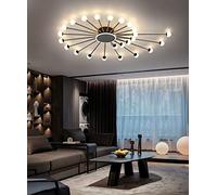 LIUNJHUY Lámparas de araña LED Modernas Sputnik, lámparas de Techo de Montaje Semi Empotrado E27 para Sala de Estar, Dormitorio, iluminación Colgante, fácil de Instalar (Color: Negro) Interesting