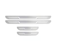 LiuROSE 4 Piezas Protectores de Umbral de Puerta de Coche para Hyundai Tucson N Line 2022-2025,Ajuste del Umbral del Pedal de Desgaste Placa de Protección,C-Silver Brushed
