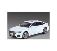 LIUSANG Modelo de coche a escala 1/18 para A6L Modelo de aleación de metal fundido para puertas de coche que se abren Colección de recuerdos de escaparate Adecuado para exposición (White)