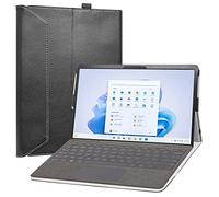 LiuShan Funda para Microsoft Surface Pro 9 /Pro 8 ，Folio Soporte PU Cuero con Funda Caso para Microsoft Surface Pro 11/Surface Pro 10/Microsoft Surface Pro 9 /Surface Pro 8 2 in 1,Negro