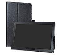 LiuShan Lenovo Smart Tab M10 /P10 Funda, Folio Soporte PU Cuero con Funda Caso para 10.1" Lenovo Tab M10 HD (TB-X505F,TB-X605F) /Smart Tab P10 (TB-X705F) Tablet,Negro