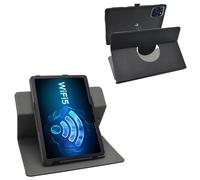 LiuShan Rotary Funda para KINGRID T90, Folio Soporte PU Cuero con Funda Caso para TABWEE T90/TABWEE W90/KINGRID W90/BESTTAB W90/Zenva T90 Tableta de 11 Pulgadas, Negro