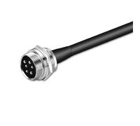 LIUSHENGJIE 1 x conector de extensión hembra GX12 macho con cable industrial, disponible en 2/3/4/5/6/7 pines para cámara CCTV (GX12 acoplamiento M F, 6p)