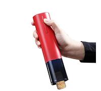 Liusj JUnst Abridor de botellas eléctrico, abridor de vino simple con cortador de papel de aluminio, abridor de botellas de vino eléctrico inalámbrico, abrebotellas de vino (color: rojo)