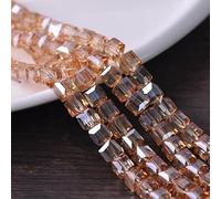 LIUXIN 3mm 4mm 6mm 8mm 10mm Cubo Cuadrado Cristal facetado Cuentas Sueltas artesanales para Hacer Joyas