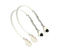 LIUXIN Asas de superfibra de Aluminio Plateado, Asas de Cadena de Cuero para Bolso Obag O Bag