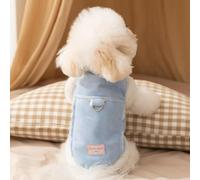 LIUXIN Chaleco Acolchado para Mascotas, Ropa para Perros, Abrigo de algodón cálido de Invierno, Chaqueta sin Mangas para Perros pequeños con Hebilla de tracción