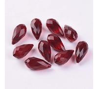 LIUXIN Cristal de Cristal facetado en Forma de lágrima de Color sólido 12x6mm 16x8mm 20x10mm Colgante Perforado Superior Gotas Sueltas para Hacer Joyas DIY