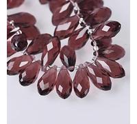 LIUXIN Cristal de Cristal facetado en Forma de lágrima de Color sólido 12x6mm 16x8mm 20x10mm Colgante Perforado Superior Gotas Sueltas para Hacer Joyas DIY