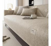 LIUXIN Funda de sofá de Lino y algodón de Color Liso, Sencilla, Antideslizante, a Prueba de Polvo, para decoración de Sala de Estar, cojín para sofá, Respaldo, reposabrazos, Toalla Protectora