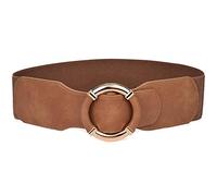 LIUXIN Hebilla de Anillo de Oro de Bolso de Lujo Ligero de cinturón Ancho elástico elástico de Moda para Mujer