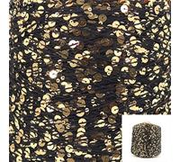 LIUXIN Hilo de algodón de fantasía de 50 g, Hilo para Tejer con Lentejuelas de 6 mm/3 mm, Hilo Ideal para Combinar con Otros Hilos, 140 m