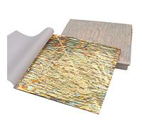 LIUXIN Hoja de Hoja de Oro de imitación Colorida de 14x14 cm, Hoja de Oro abigarrada, 50 uds/folleto para decoración de Muebles de Papel para Manualidades Doradas de uñas