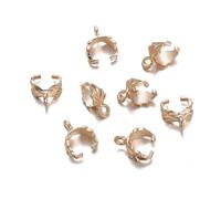 LIUXIN Lote de 100 Unidades de Ganchos Colgantes de Color Dorado con Forma de Semillas de melón, Cierres de Hebilla para joyería, Conectores para Colgantes, fabricación de Joyas DIY