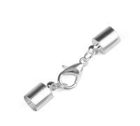 LIUXIN Lote de 20 Conectores de Tapas de Extremo de engarce para Pulseras de cordón de Cuero, Cierres de Langosta, Ganchos de 3 a 10 mm de tamaño Completo para la fabricación de Joyas