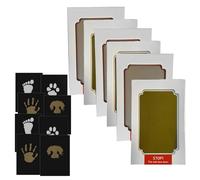 LIUYIDM Huella Bebe, 12 Tarjetas de Impresión y 6 Plantillas, Huellas Perro Recuerdo, Huellas Bebe Recien Nacido, No Mancha, Kit Huella del Pie, Regalo de Bautizo o Recuerdo