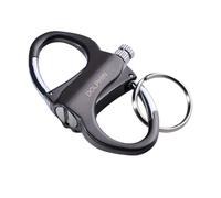 LIUYIDM Llaveros Mosqueton Metal Acero Inoxidable Mosqueton Llavero Anillas Llaveros Llavero Personalizados,Adecuado para Llaves de Casa, Llaves de Coche, MontañIsmo al Aire Libre (Negro)