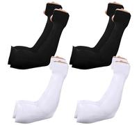 LIUYIDM Mangas para bBrazos Protección sol 4 Pares Manguitos UPF 50+ Unisex Mangas Proteccion Solar Gaming Sleeve Solar Protección UV Protector Sol Brazo para Golf Ciclismo (Estilo de Pulgar)