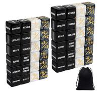 LIUYIDM MTG Counter Dados Set 48 Piezas Dados de Contador de Palabras Clave -1/+1 Life Counter Shield Life Dado con Bolsa de Terciopelo Creature Stat Buffs para Accesorios de Juegos