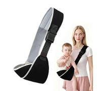 LIUYIDM Porteo Bebe Recien Nacido Multifunción Portabebes Lateral Ajustable Portabebes Lateral Fular Portabebe Verano, Adecuado para Bebés y Niños Pequeños de 6 a 48 Meses Carga de 20 kg (Cesio negro)