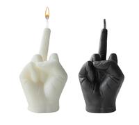 LIUYIDM Vela de Gesto de Mano 2 Piezas Middle Finger Candle Personalizado e Interesante Soja Natural Gesto de Mano Cera, Adecuado para Regalos de Truco, Decoraciones Divertidas